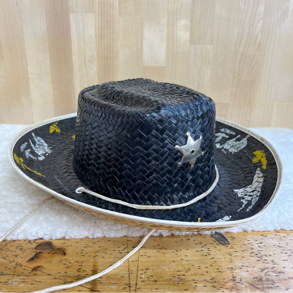 Vintage Straw Sheriffs Hat